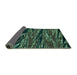 Sideview of Oriental Turquoise Modern Rug, abs4205turq