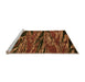 Sideview of Machine Washable Oriental Orange Modern Area Rugs, wshabs4205org