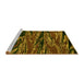 Sideview of Machine Washable Oriental Yellow Modern Rug, wshabs4205yw