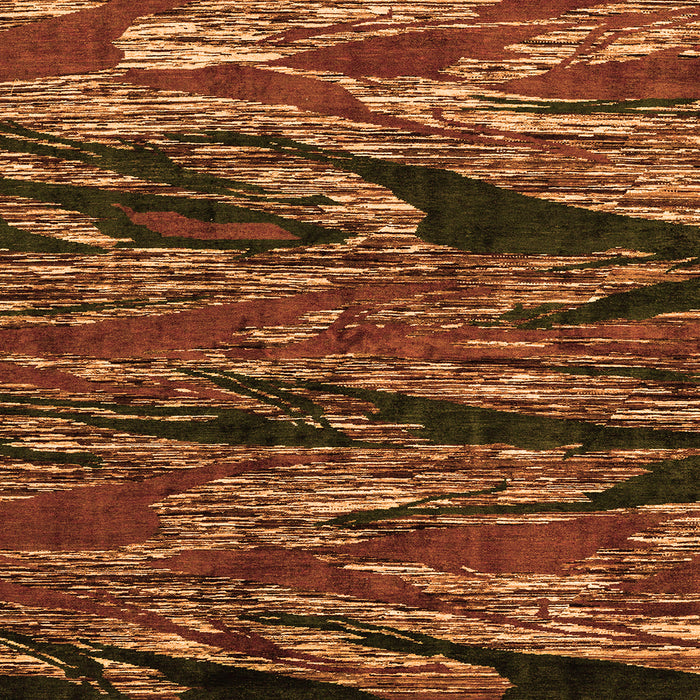 Square Oriental Orange Modern Rug, abs4205org