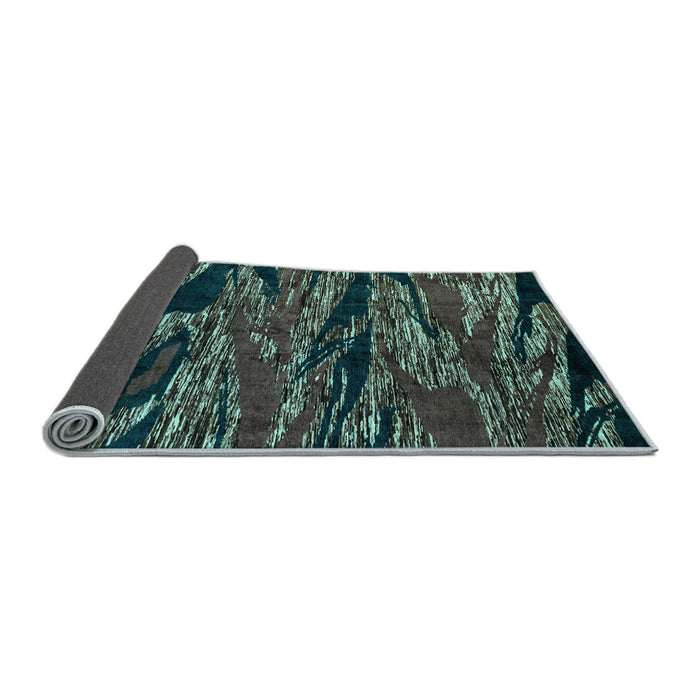 Sideview of Oriental Light Blue Modern Rug, abs4205lblu
