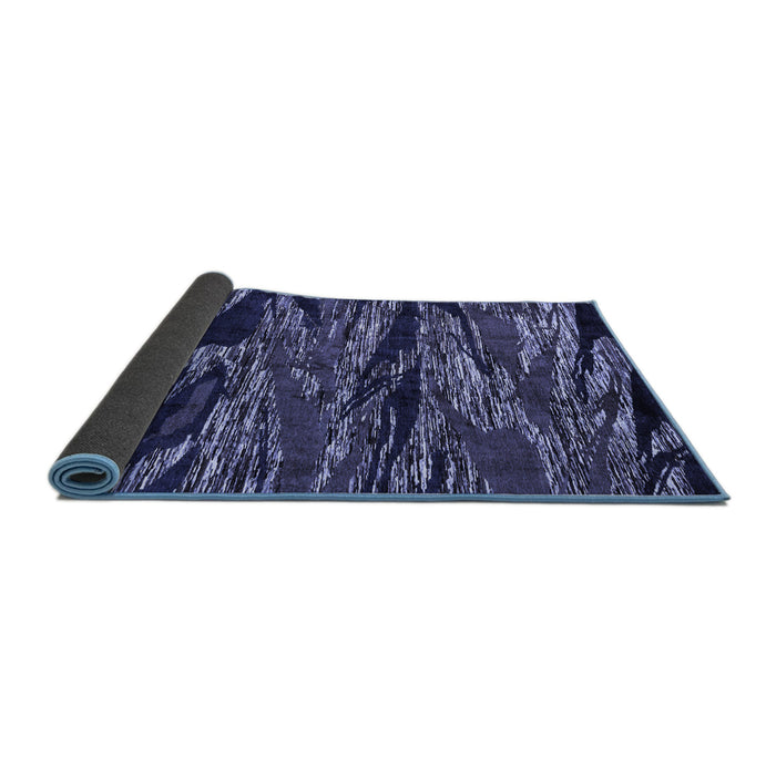 Sideview of Oriental Blue Modern Rug, abs4205blu
