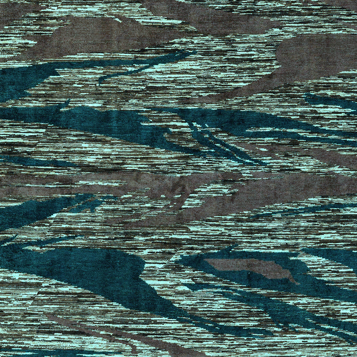 Oriental Light Blue Modern Rug, abs4205lblu