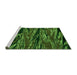 Sideview of Machine Washable Oriental Green Modern Area Rugs, wshabs4205grn