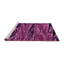 Sideview of Machine Washable Oriental Pink Modern Rug, wshabs4205pnk