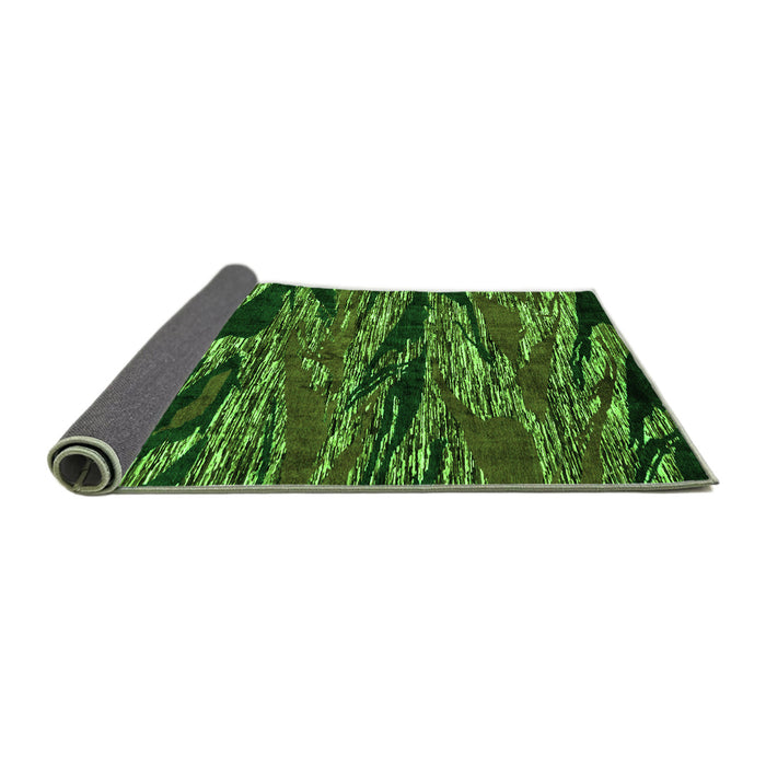 Sideview of Oriental Green Modern Rug, abs4205grn
