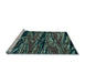 Sideview of Machine Washable Oriental Light Blue Modern Rug, wshabs4205lblu