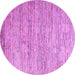 Round Oriental Purple Modern Rug, abs4206pur