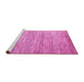 Sideview of Machine Washable Oriental Pink Modern Rug, wshabs4206pnk