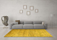 Machine Washable Oriental Yellow Modern Rug, wshabs4206yw