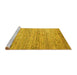 Sideview of Machine Washable Oriental Yellow Modern Rug, wshabs4206yw