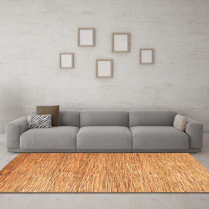 Machine Washable Oriental Orange Modern Area Rugs in a Living Room, wshabs4206org