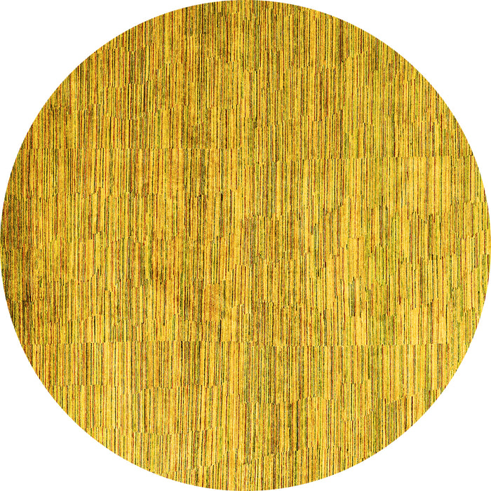 Round Oriental Yellow Modern Rug, abs4206yw