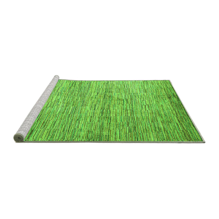 Sideview of Machine Washable Oriental Green Modern Area Rugs, wshabs4206grn