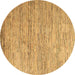 Round Oriental Brown Modern Rug, abs4206brn