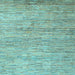 Square Oriental Light Blue Modern Rug, abs4206lblu