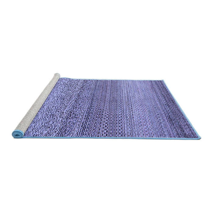 Sideview of Machine Washable Oriental Blue Modern Rug, wshabs4207blu