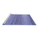 Sideview of Machine Washable Oriental Blue Modern Rug, wshabs4207blu