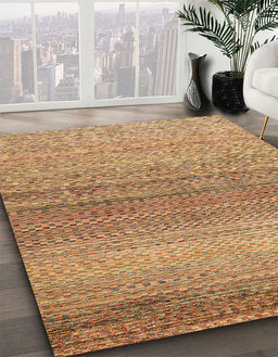 Abstract Red Oriental Rug in Family Room, abs4207