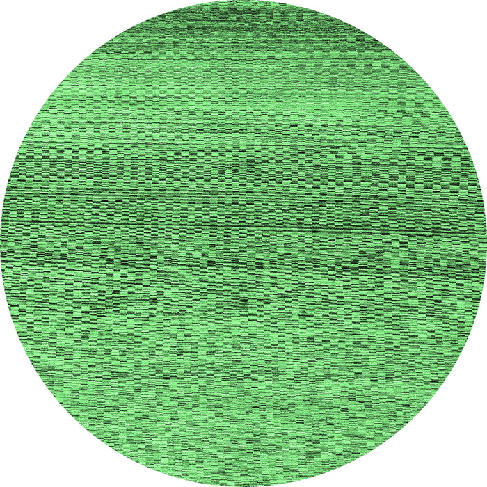Round Oriental Emerald Green Modern Rug, abs4207emgrn