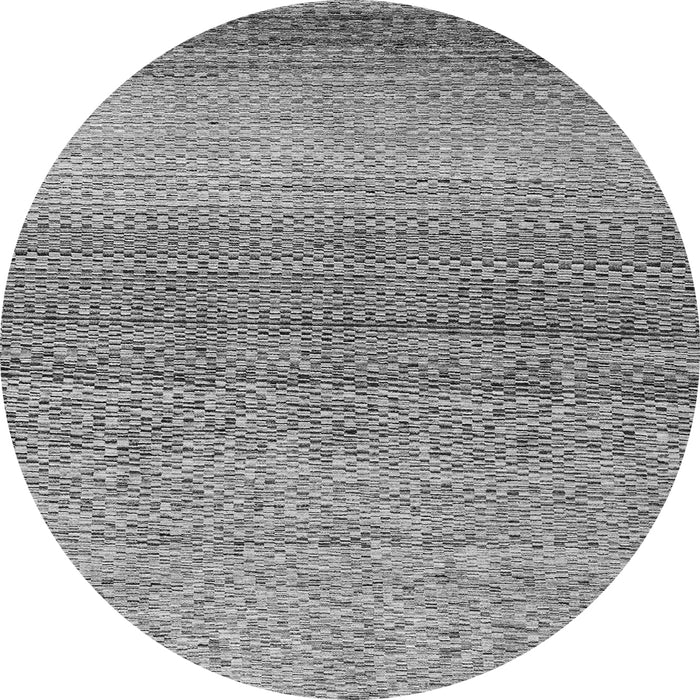 Round Machine Washable Oriental Gray Modern Rug, wshabs4207gry