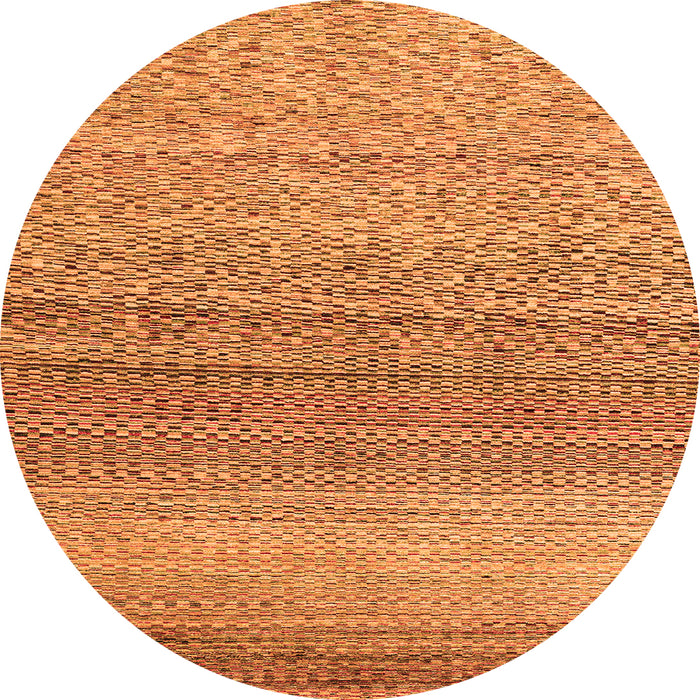 Round Oriental Orange Modern Rug, abs4207org