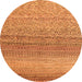 Round Oriental Orange Modern Rug, abs4207org