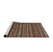 Sideview of Machine Washable Abstract Night Red Rug, wshabs4208