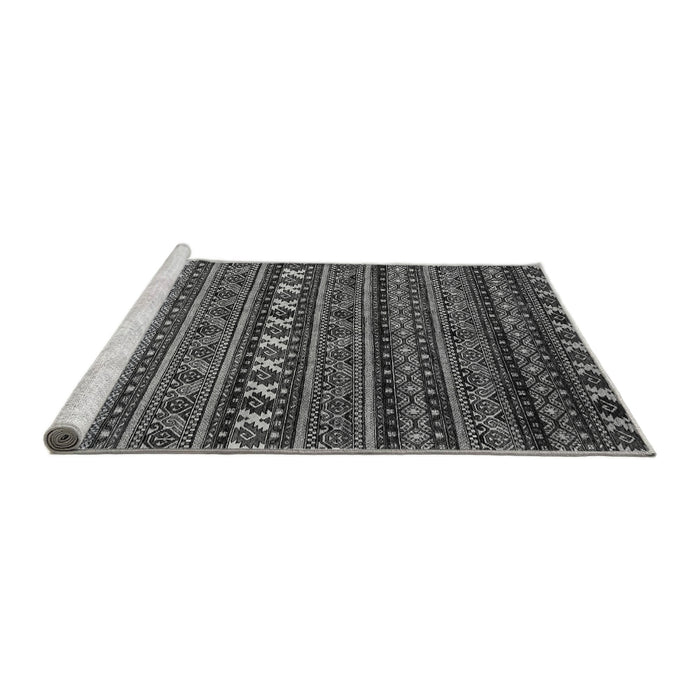 Sideview of Machine Washable Oriental Gray Modern Rug, wshabs4208gry