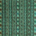 Square Oriental Turquoise Modern Rug, abs4208turq