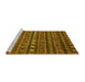 Sideview of Machine Washable Oriental Yellow Modern Rug, wshabs4208yw