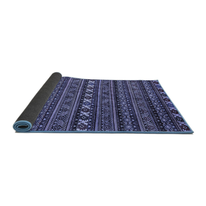 Sideview of Oriental Blue Modern Rug, abs4208blu