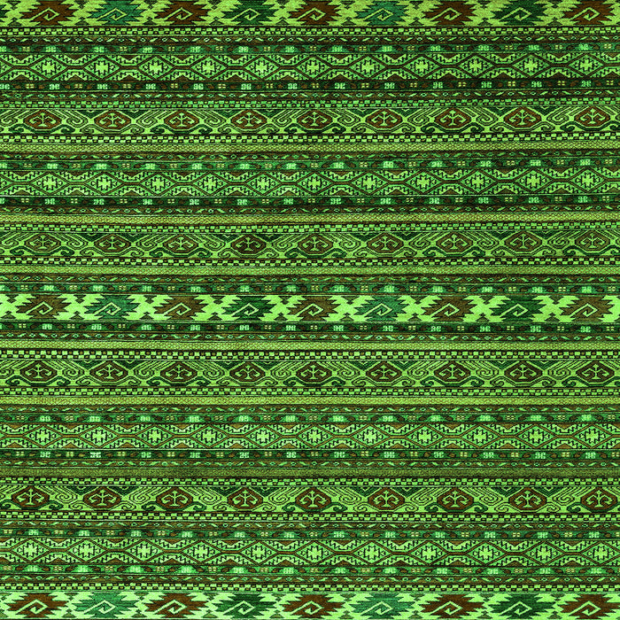 Square Machine Washable Oriental Green Modern Area Rugs, wshabs4208grn