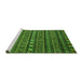 Sideview of Machine Washable Oriental Green Modern Area Rugs, wshabs4208grn