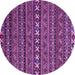 Round Oriental Purple Modern Rug, abs4208pur