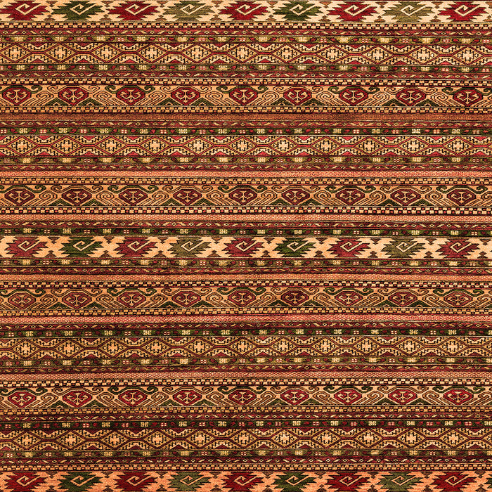 Square Machine Washable Oriental Orange Modern Area Rugs, wshabs4208org