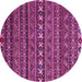 Round Oriental Pink Modern Rug, abs4208pnk