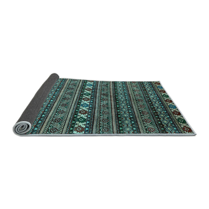 Sideview of Oriental Light Blue Modern Rug, abs4208lblu