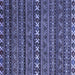 Square Machine Washable Oriental Blue Modern Rug, wshabs4208blu