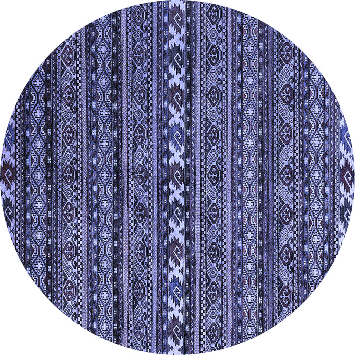 Round Oriental Blue Modern Rug, abs4208blu