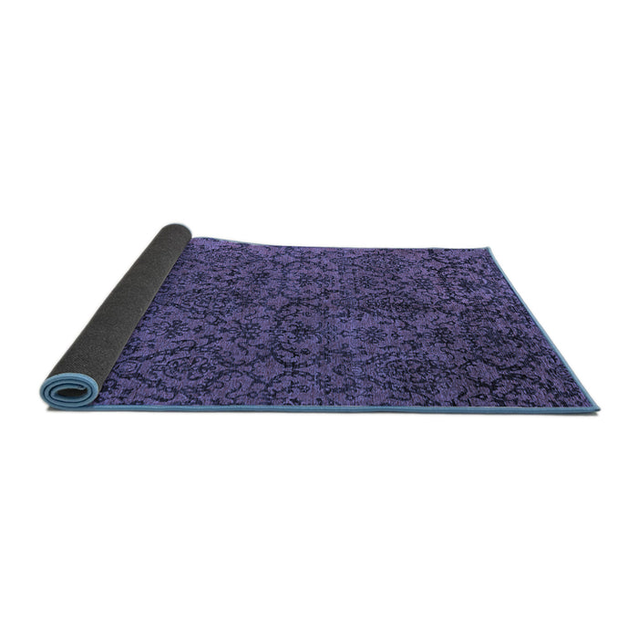 Sideview of Oriental Blue Modern Rug, abs4209blu