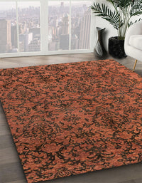 Abstract Saffron Red Oriental Rug, abs4209