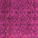 Square Machine Washable Oriental Pink Modern Rug, wshabs4209pnk