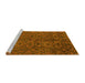 Sideview of Machine Washable Oriental Yellow Modern Rug, wshabs4209yw