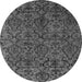 Round Machine Washable Oriental Gray Modern Rug, wshabs4209gry