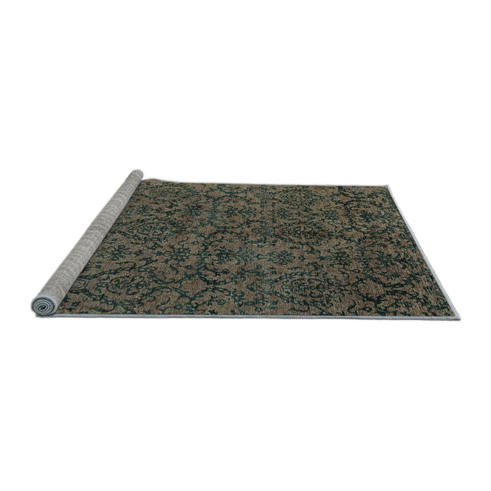 Sideview of Machine Washable Oriental Light Blue Modern Rug, wshabs4209lblu