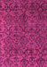 Machine Washable Oriental Pink Modern Rug, wshabs4209pnk