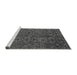 Sideview of Machine Washable Oriental Gray Modern Rug, wshabs4209gry