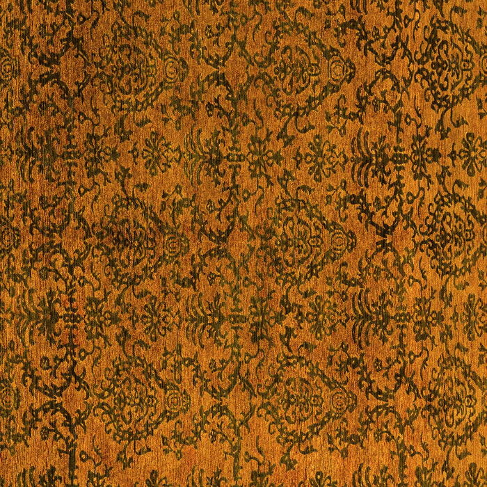 Square Oriental Yellow Modern Rug, abs4209yw