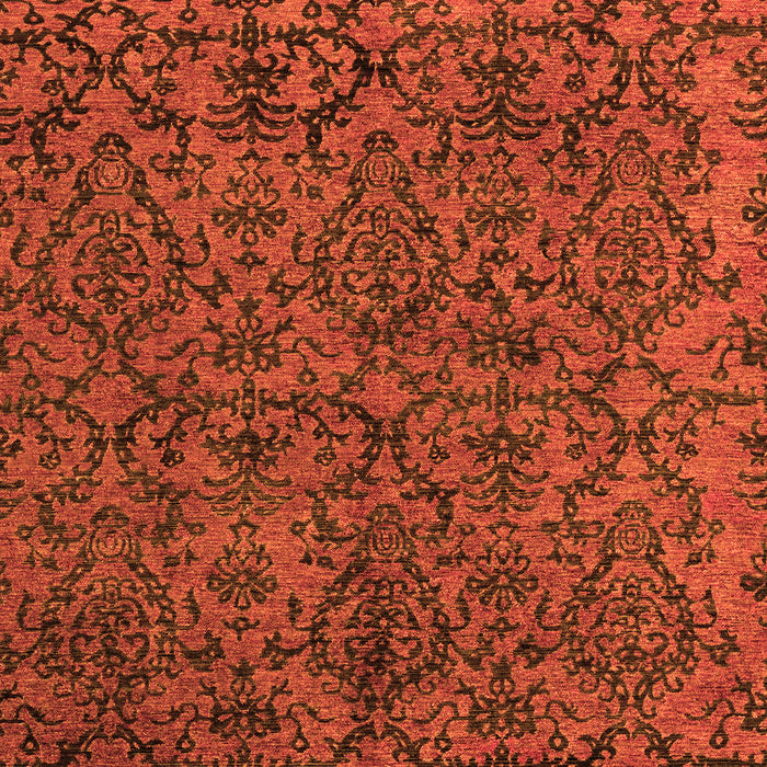 Machine Washable Oriental Orange Modern Area Rugs, wshabs4209org